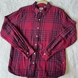 Levi’s red plaid button down shirt - Men’s
